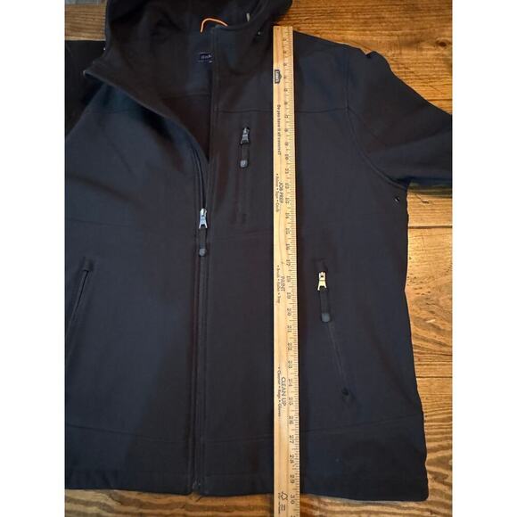 GH Bass & Co Hooded Soft Shell Black Men's XXL Sharp Dress Coat Jacket - Picture 7 of 10